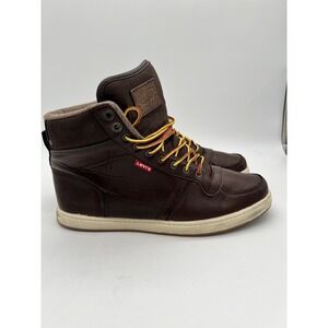 Levis Shoes Mens Size 10 High Top Sneakers Synthetic‎ Leather Casual Lace Up